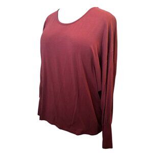 Gudrun Sjödén Orange Rust Balloon/Dolman Long Sleeve Lagenlook Top Sz XXL